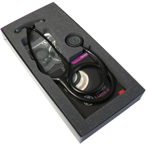 3M Littmann Classic III Monitoring Stethoscope, Black Edition Chestpiece, Black Tube