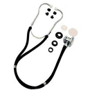 Graham-Field Sprague Rappaport Black Stethoscope, 22-inch length with interchangeable chestpieces for versatile sound detection. Moovkart