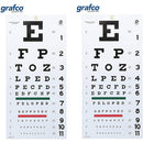 Grafco Snellen Eye Chart for Vision Testing, Standard Visual Acuity Chart, Durable Plastic, 22 x 11 Inches