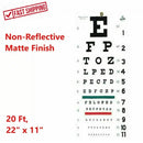 Grafco Snellen Eye Chart for Vision Testing, Standard Visual Acuity Chart, Durable Plastic, 22 x 11 Inches