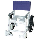 MJM International Multi-Purpose Shower Chair with Wheels – PVC Frame, Soft Seat, Mobility Aid, Moovkart.