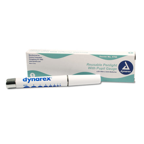 Dynarex Penlight Reusable LED with Pupil Gauge and Batteries