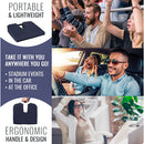 Alex Orthopedic Coccyx Car Cushion with Firm Foam Support and Washable Cover, Navy