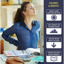 Alex Orthopedic Coccyx Car Cushion with Firm Foam Support and Washable Cover, Navy