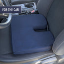 Alex Orthopedic Coccyx Car Cushion with Firm Foam Support and Washable Cover, Navy