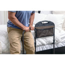 Stander Mobility Bed Rail with Pivot Arm Support and Organizer for Home or Hospital Bed