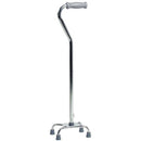 Graham-Field Lumex Silver Quad Cane, Low Profile, Adjustable for enhanced mobility and reliable support. Moovkart