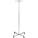 Drive Medical Economy IV Pole with adjustable height and convertible hooks for fluid administration. Moovkart