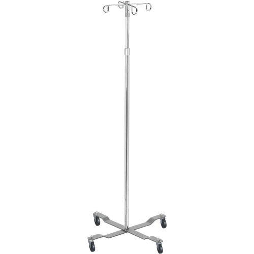 Drive Medical Economy IV Pole, 4 Hook, 4 Leg
