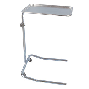 Drive Medical Mayo Instrument Stand, Height Adjustable, Stainless Steel Tray for Medical and Surgical Procedures