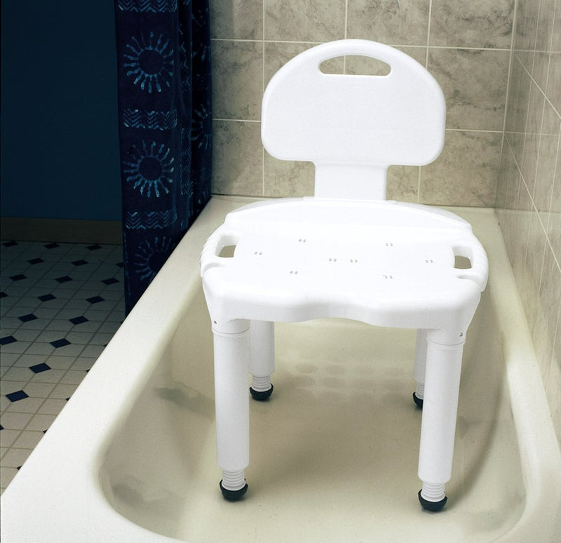 Carex Bath Bench Composite With Back Knocked-Down