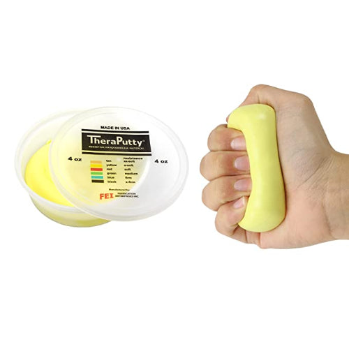 Squeeze 4 Strength 3 oz. Hand TherapyPutty Yellow Exercises Soft
