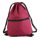 Aiditex Drawstring Backpack with Adjustable Straps and Large Imprint Area, Burgundy
