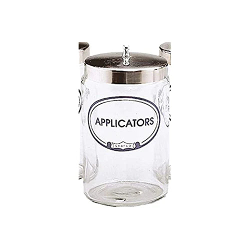 Grafco Sundry Jars- Labeled Glass, 5 per Set