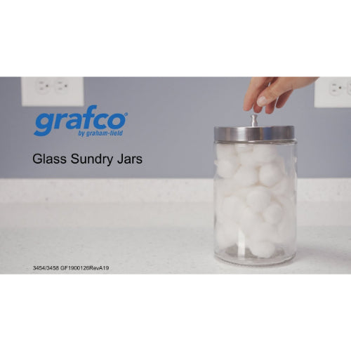 Grafco Sundry Jars- Labeled Glass, 5 per Set