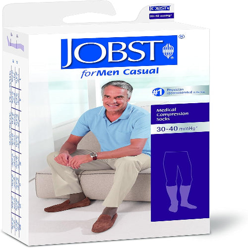 Jobst For Men 30-40mmHg Knee-High, Black, Medium Pair