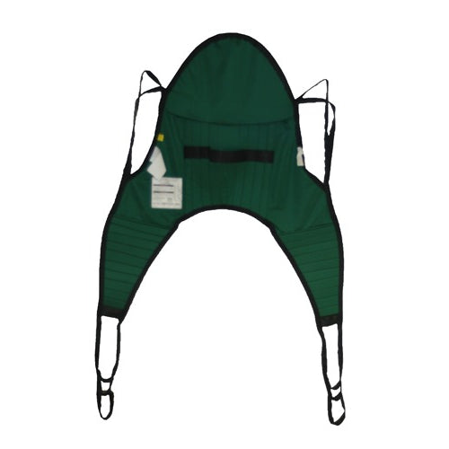 Hoyer Padded U-Sling with Head Support, Medium size, durable polyester for comfort, Moovkart