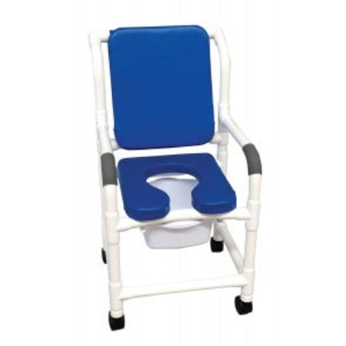 Shower Chair PVC with Blue Soft Seat Deluxe Elongated