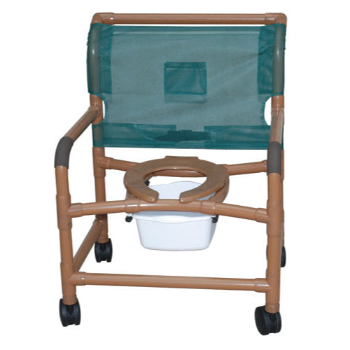 Shower Chair X-Wide PVC Deluxe Wood-Tone