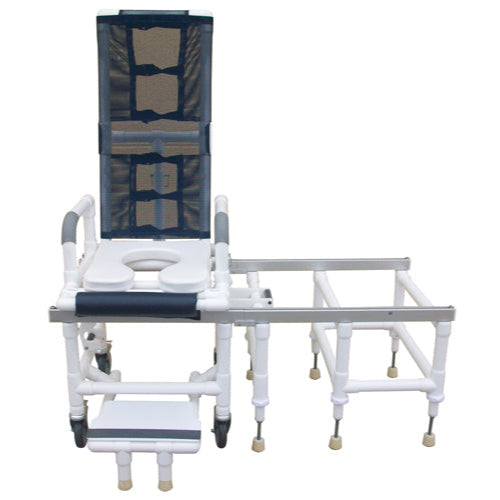 Tilt-N-Space Shower Chair PVC & Transfer Bench with Safety Harn
