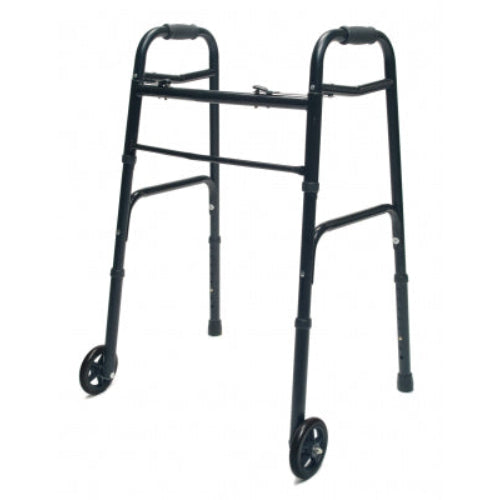 Walker Adult with 5 Wheels Folding Plum Case of 2