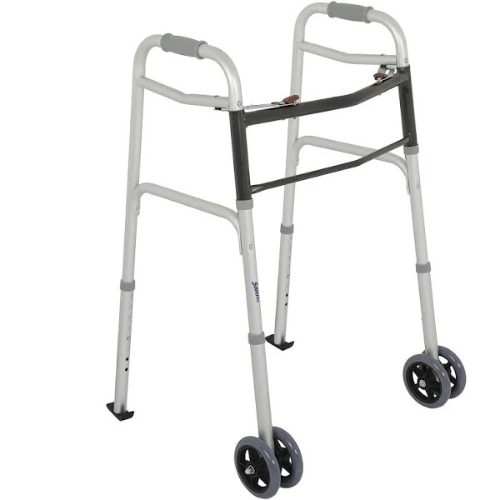 Walker Adult with 5 Wheels Folding Black Case of 2