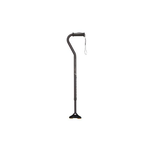 Drive Medical Airgo Comfort Plus Cane with MiniQuad Ultra Stable Tip, Black