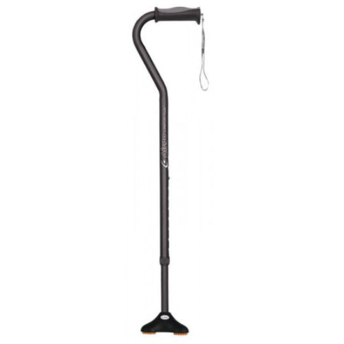 Drive Medical Airgo Comfort-Plus Cane With Miniquad Ultra Stable Tip, Black