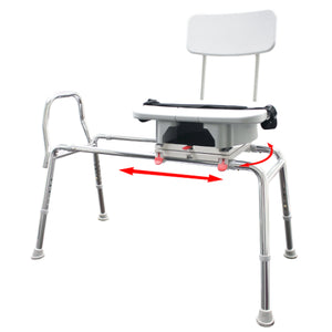 Eagle Health Supplies Snap-N-Save Sliding Transfer Bench with Cut Out Swivel Seat