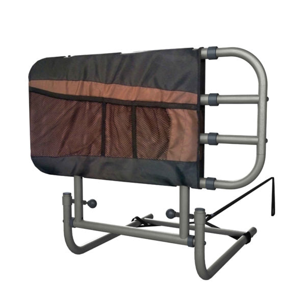 Stander EZ Adjust Bed Rail with Adjustable Length and 4 Pocket Organizer Pouch