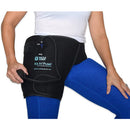 Battle Creek Equipment Ice-It Cold and Compression Hip Wrap with Pump applied on hip, Moovkart