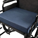 Alex Orthopedic Wheelchair Cushion in navy with 3-inch foam for seated pressure relief, Moovkart
