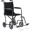 ProBasics Steel Transport Wheelchair with padded armrests, swing-away footrests, foldable design, and durable steel frame for easy transport and comfort Moovkart