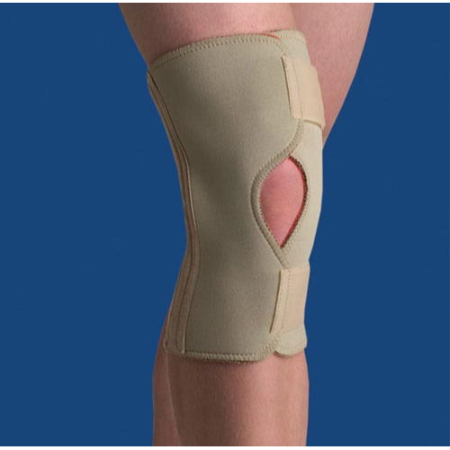 Thermoskin Open Knee Wrap Stabilizer, Beige, Small Adjustable Compression, Joint Support, Pain Relief and Improved Mobility, Moovkart.
