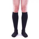 Blue Jay sheer knee-high compression stockings with 15-20 mmHg support for leg fatigue relief and circulation, Moovkart