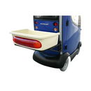 Shoprider Flagship Enclosed Cabin Scooter interior with ergonomic controls and suspension for smooth rides, Moovkart
