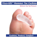 PediFix Visco-GEL Hammer Toe Cushion, Left – Pressure relief for bent-under and arthritic toes. Moovkart