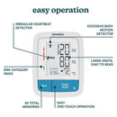 Homedics Arm Blood Pressure Monitor With 60 Memory Storage And Extra Large Cuff