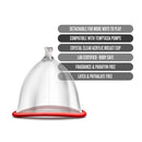 Breast Pump Temptasia Cup by Blush Novelties, Clear Acrylic, Lightweight and Easy to Clean