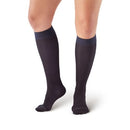 Alex Orthopedic Sheer Knee High 15-20 mmHg Black compression stockings with graduated support for mild swelling relief, Moovkart 