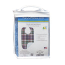 Alex Orthopedic Reusable Plaid Adult Bib with Adjustable Snap Closure, Moovkart