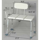 Alex Orthopedic Transfer Bench, adjustable 17 to 22 inches with slip-resistant suction tips. Moovkart