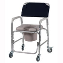 Alex Orthopedic Mobile Shower Chair That Fits Over Standard Toilets with Smooth Rolling Casters