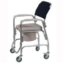 Alex Orthopedic Mobile Shower Chair with Casters, Toilet-Compatible and Fits Over Standard Toilet