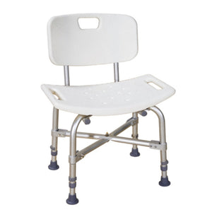 Alex Orthopedic Bariatric Bath Bench with Back, Adjustable Height and Suction Tips for Stability