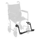 Drive Medical Footrests Set for 10950F, Black, Pair, compatible with specific wheelchair models. Moovkart