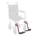Drive Medical Swing-Away Detachable Footrests for Aluminum Transport Chair, Red at Moovkart