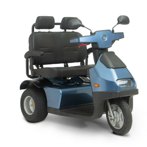 EX Extreme 4-Wheel Heavy Duty Long Range Travel Scooter, Silver, 18-Inch Seat