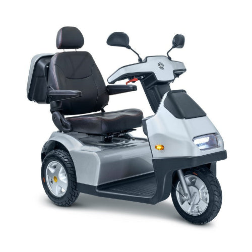EX Extreme 4-Wheel Heavy Duty Long Range Travel Scooter, Silver, 18-Inch Seat
