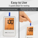 Vive Health Blood Glucose Test Strips Blue, 100 Count, No-Code and Accurate 5-Second Readings